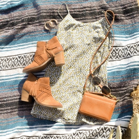 Tan Boho Suede Booties - Picture 3 of 5